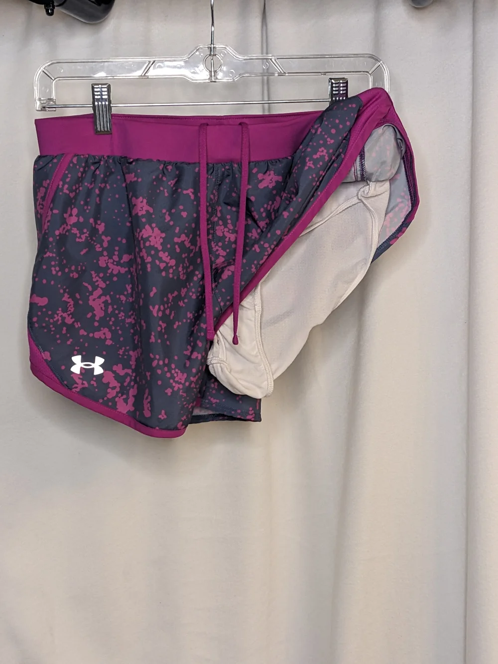 Under Armour Women's Pink Splash Print Running Shorts